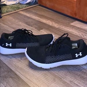 Black and White Under Armour Sneakers